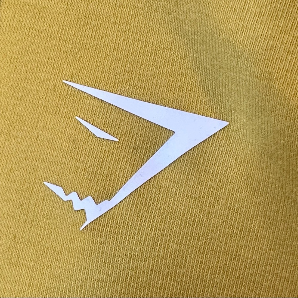 (Sold)Gymshark Cropped Hoodie Mustard Yellow Training Top Women’s Size XS - Picture 7 of 11